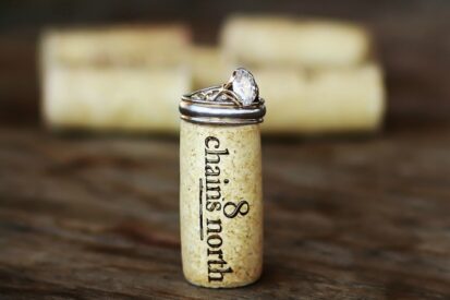 engagement ring and cork